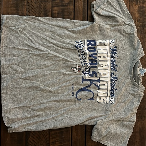 Majestic Blue and White Short Sleeve Tee